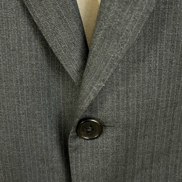 Hickey Freeman Charcoal Pinstripe Blazer Size 44L - Picture 2 of 6